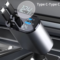 USB-C Retractable Car Charger